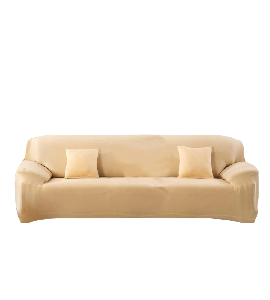 COPRIDIVANO 4 POSTI ELASTICIZZATO CREMA, 235-300 CM